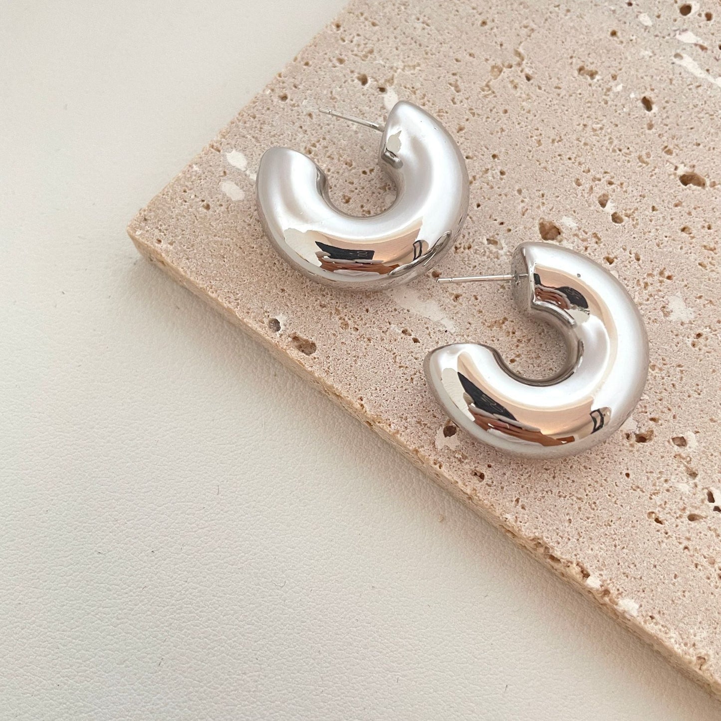Chrislynn Geometric Hoop Earrings