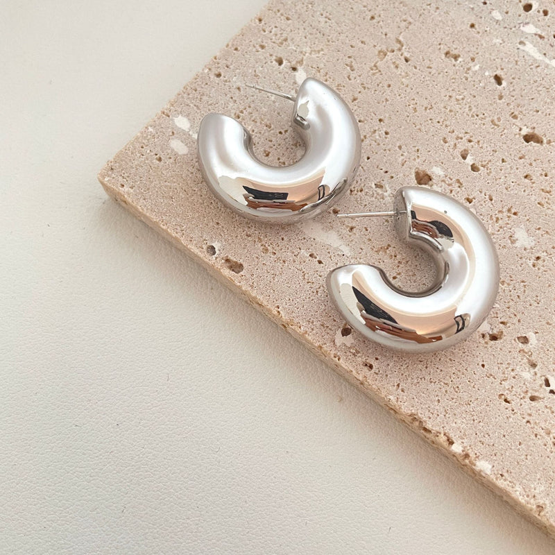Chrislynn Geometric Hoop Earrings