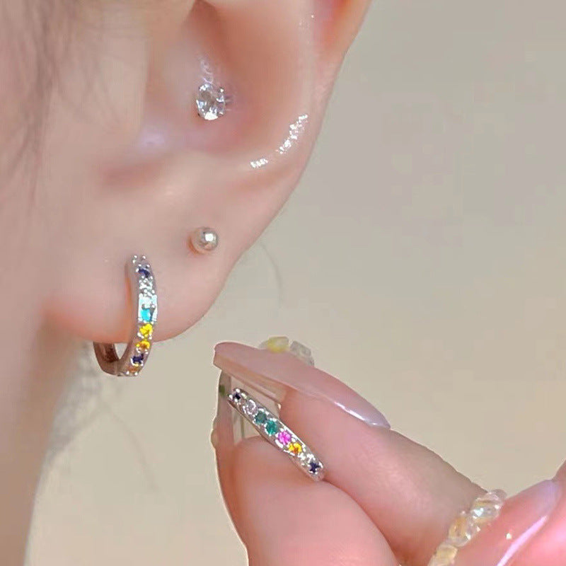 Jaymie Paved Huggie Hoops