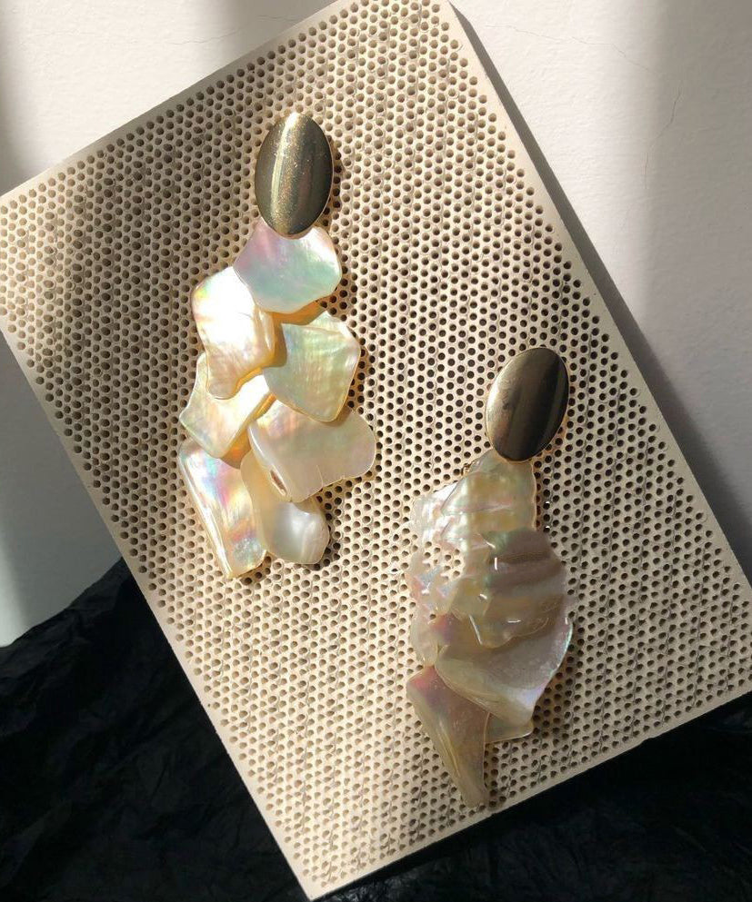 Original Design Alloy Shell Asymmetrical Drop Earrings