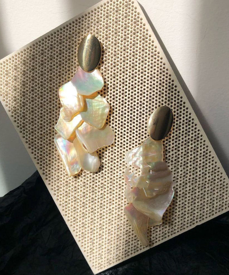 Original Design Alloy Shell Asymmetrical Drop Earrings