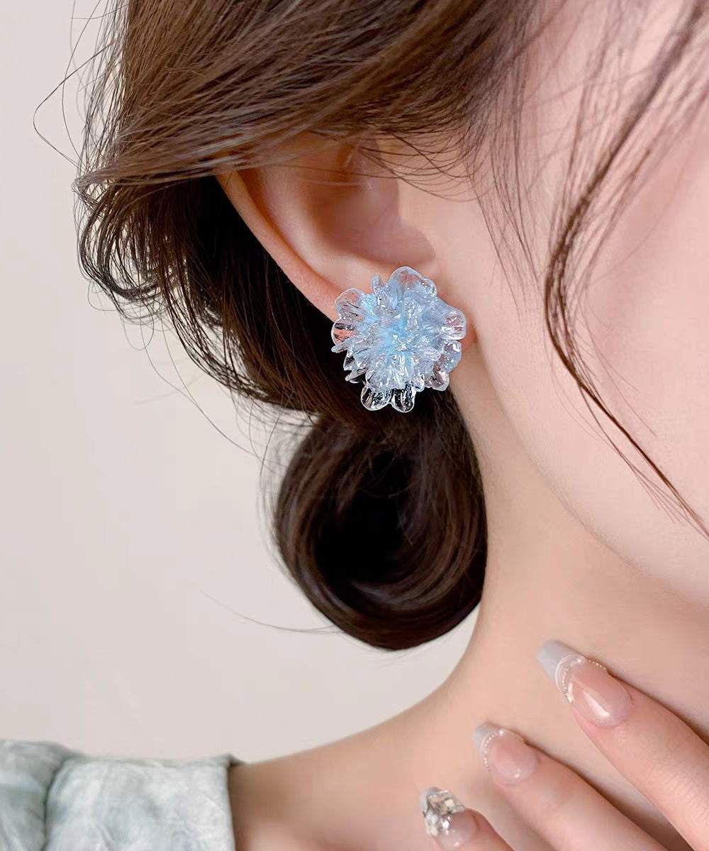 Original Design Blue Acrylic Stud Earrings