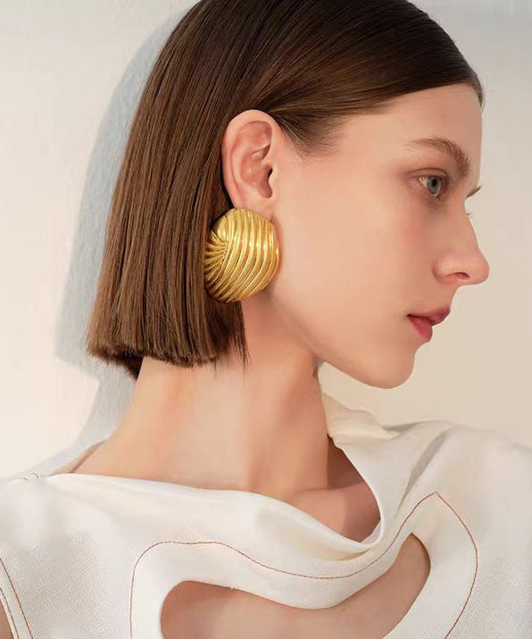 Original Design Metal Stud Earrings