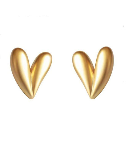 Original Design Gold Copper Overgild Love Mosquito Coil Stud Earrings