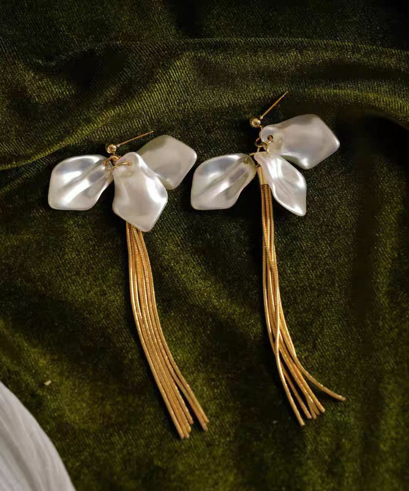 Regular Gold Copper Overgild Tassel Drop Earrings