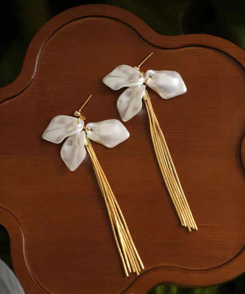 Regular Gold Copper Overgild Tassel Drop Earrings