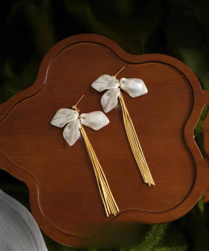 Regular Gold Copper Overgild Tassel Drop Earrings
