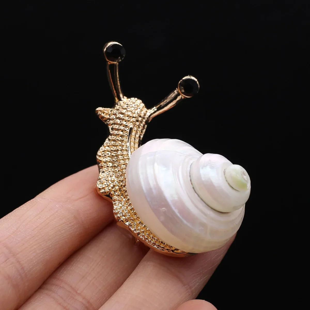 Sea Snail & Conch Shell Brooch