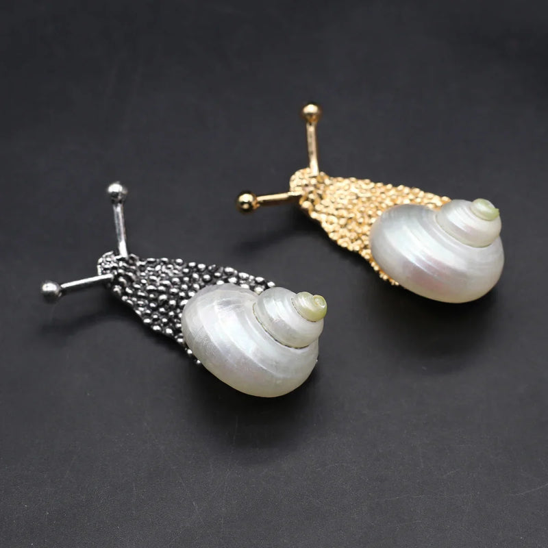 Sea Snail & Conch Shell Brooch