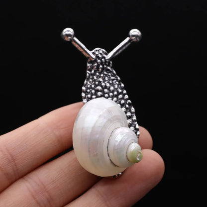 Sea Snail & Conch Shell Brooch