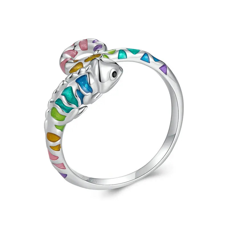 Sterling Silver Chameleon Ring