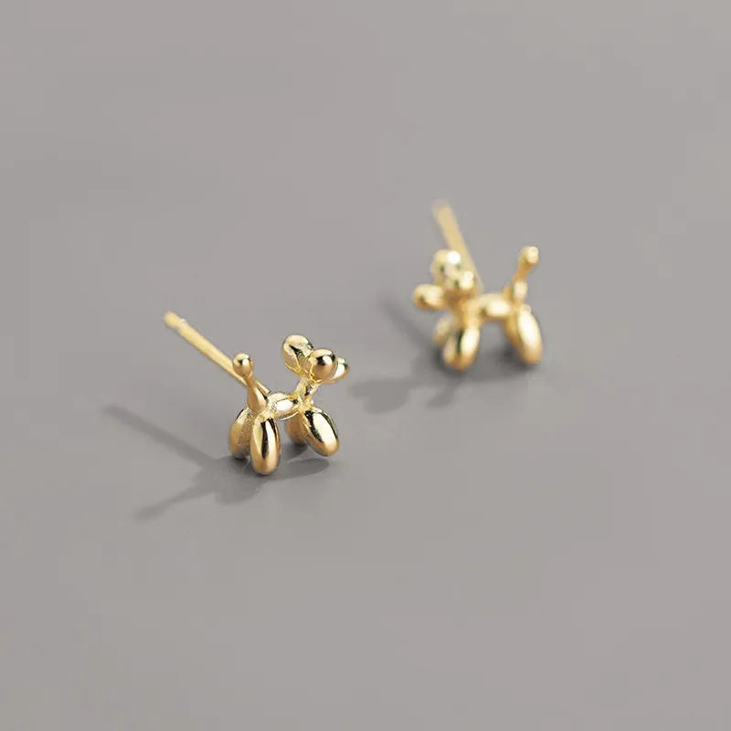 Sterling Silver Balloon Dog Earrings