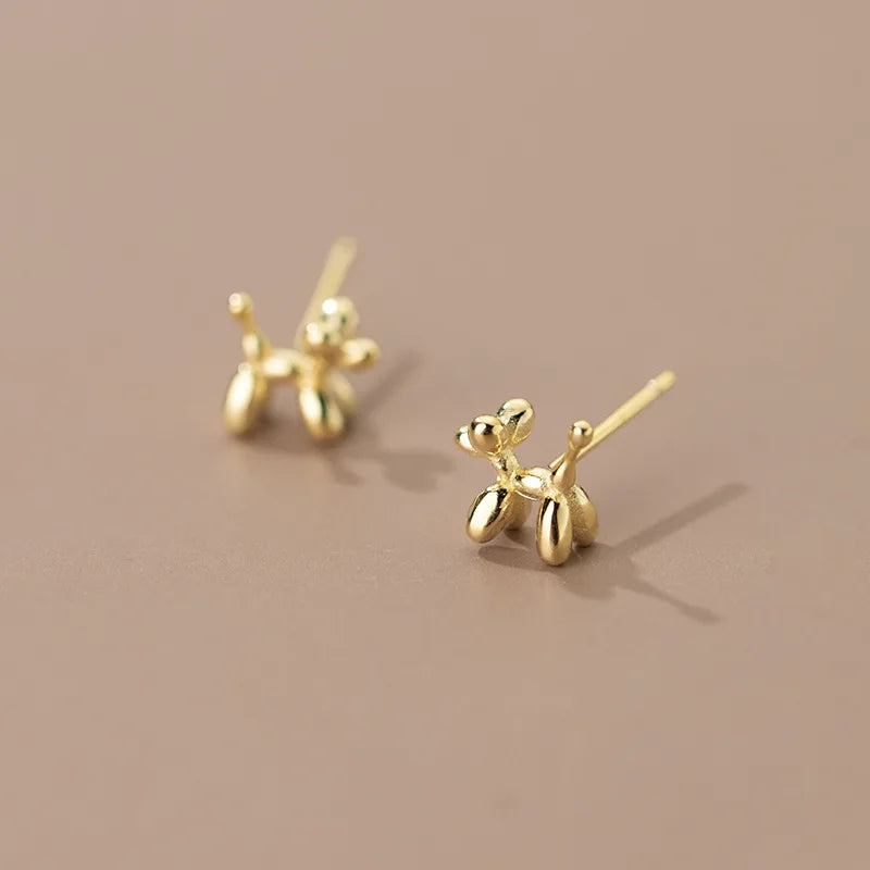 Sterling Silver Balloon Dog Earrings
