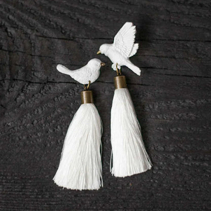 Dove Tassel Earrings