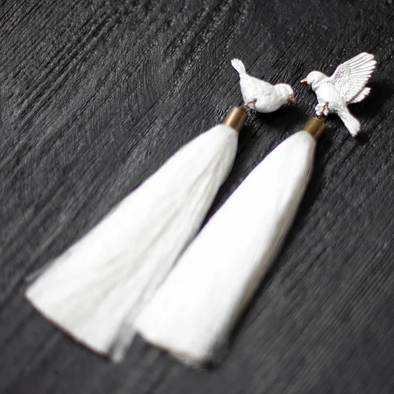 Dove Tassel Earrings