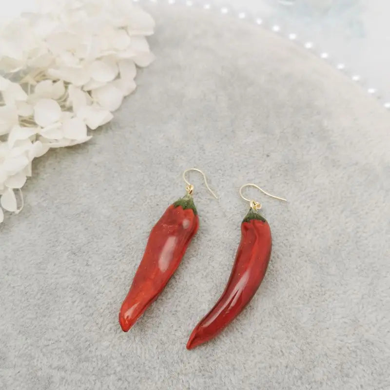 Unique Epoxy Resin Fruit Earrings Summer Natural Orange Chip Earrings Lemon Earrings Statement Jewelry Strawberry Earrings
