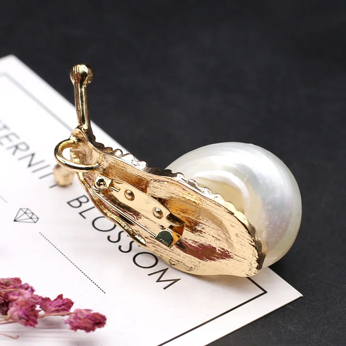 Sea Snail & Conch Shell Brooch