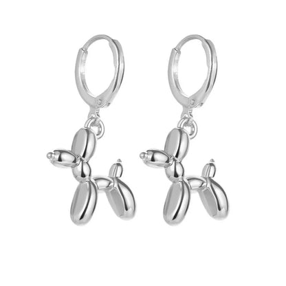 Sterling Silver Balloon Dog Earrings