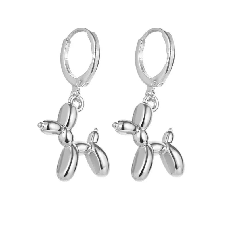 Sterling Silver Balloon Dog Earrings