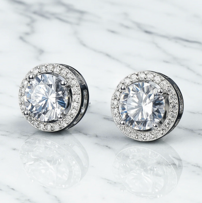 Diana Earrings - White Gold Plated