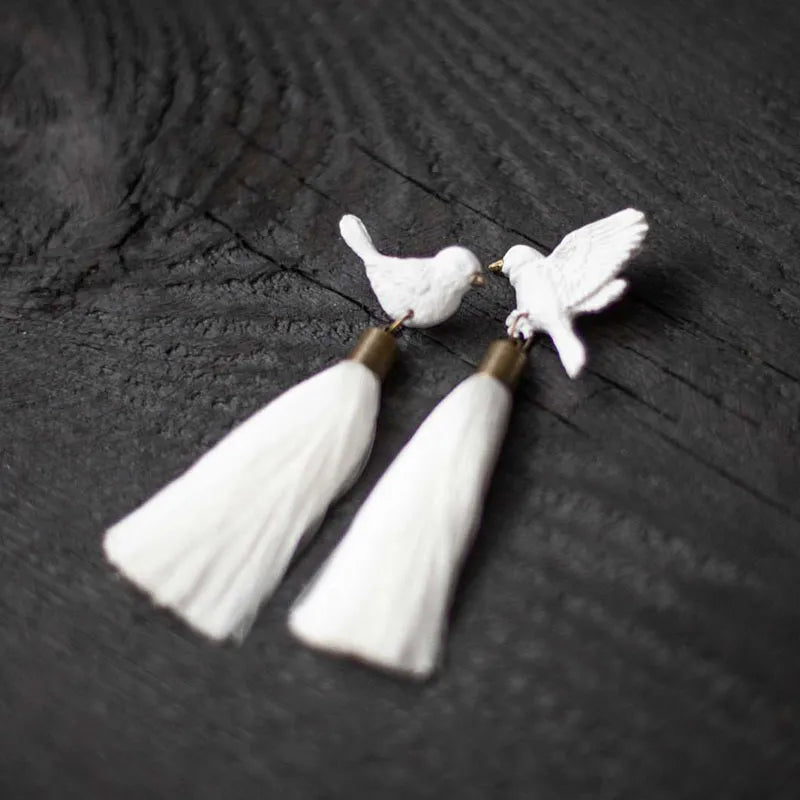 Dove Tassel Earrings
