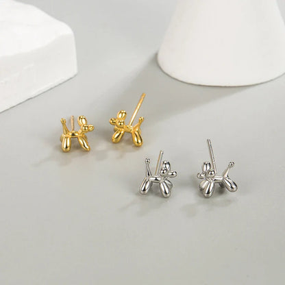 Sterling Silver Balloon Dog Earrings