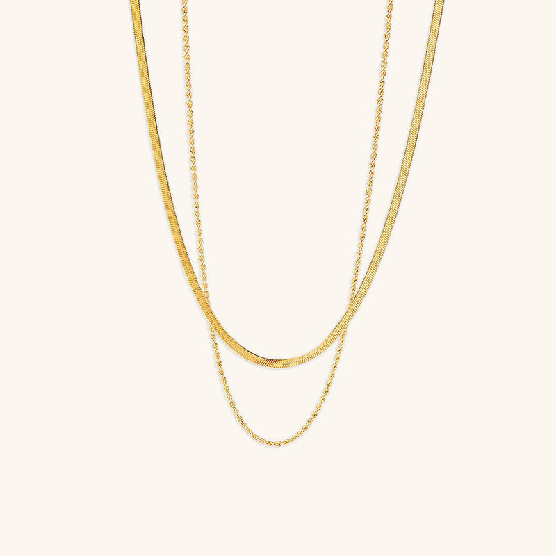 Serena Layers - Dual Gold Chain Necklace