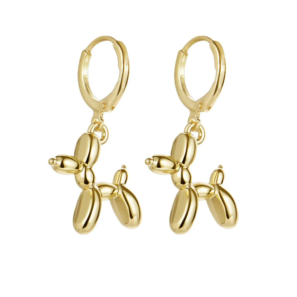 Sterling Silver Balloon Dog Earrings
