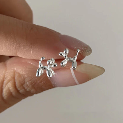 Sterling Silver Balloon Dog Earrings