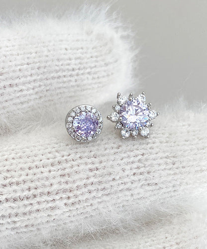 Stylish Titanium Steel Zircon Earrings