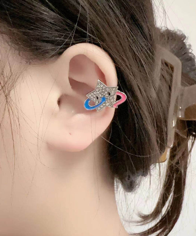 Sweet Cool Style Zircon Star Earbone Clip