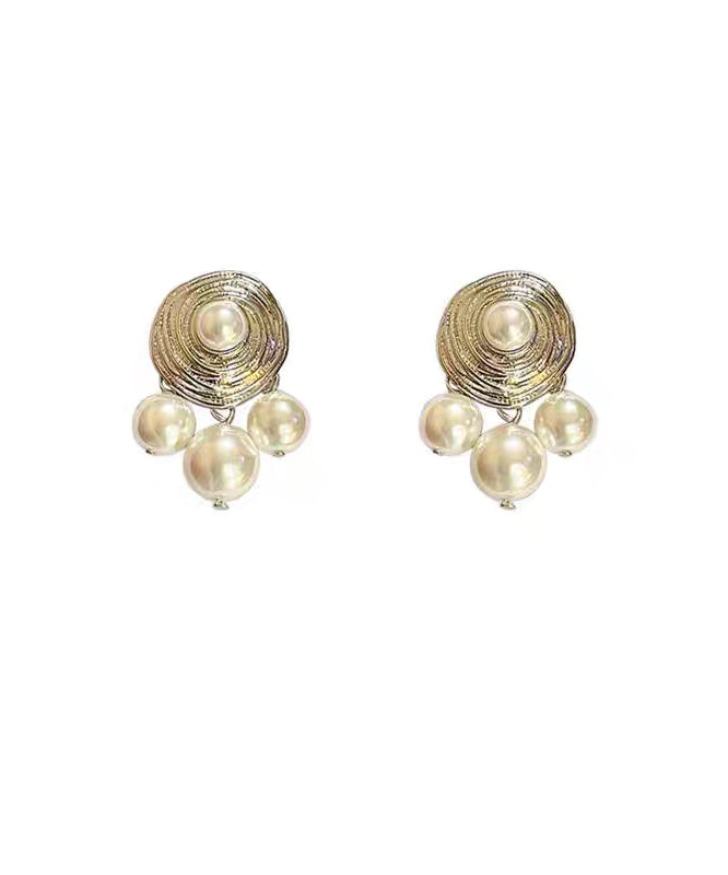 Silk Sterling Silver Pearl Stud Earrings