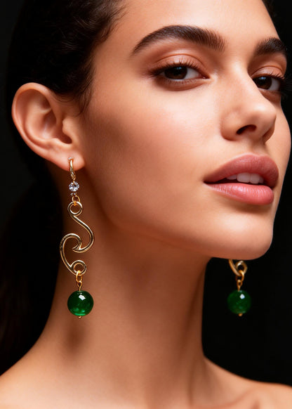 Turquoise Tassels Long Drop Earrings