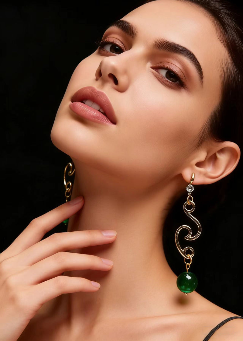 Turquoise Tassels Long Drop Earrings