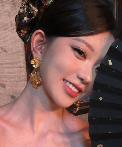 Gold Ancient Gold Stud Earrings