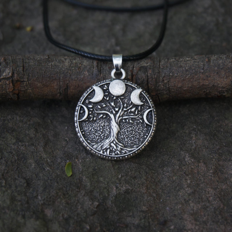 Moon Phase Tree of Life Necklace