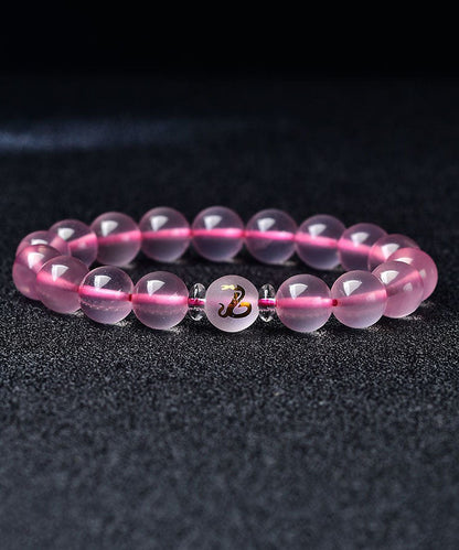 Pink Crystal the Twelve Chinese Zodiac Signs Bracelet