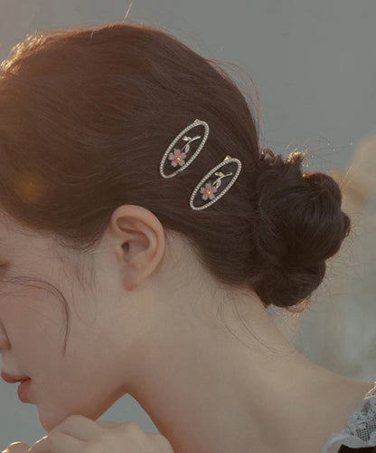 Chinese Style Black Alloy Pearl Resin Hairpin