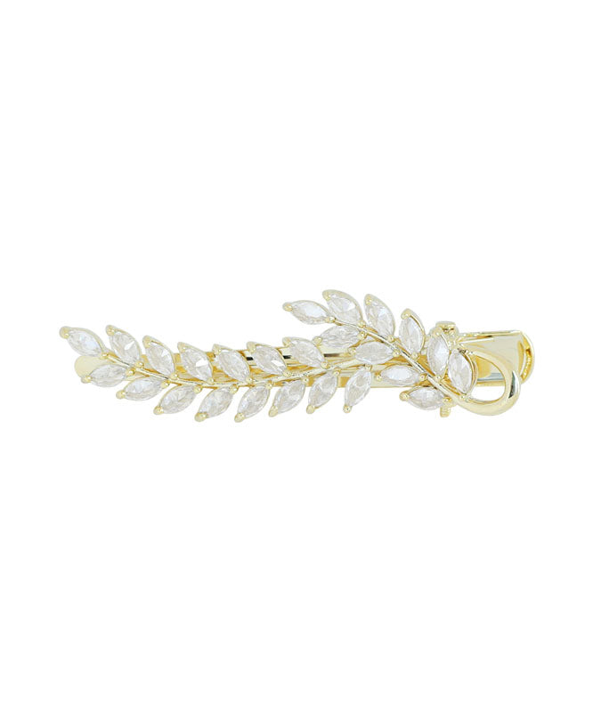 Handmade Gold Alloy Crystal Ears of Wheat Duck Mouth Hairpin