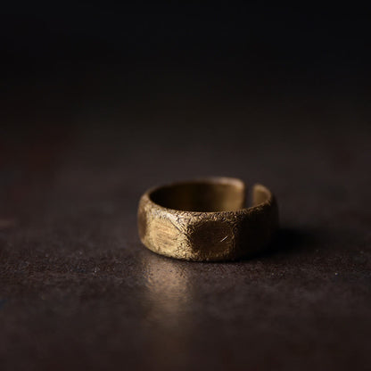 Adjustable Copper Brass Wealth Ring | Spiritual Healing & Luck
