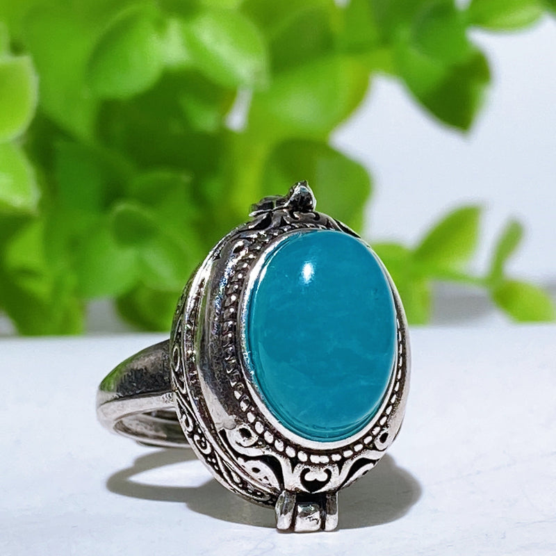 Adjustable Crystal Healing Ring With Genuine Gemstones
