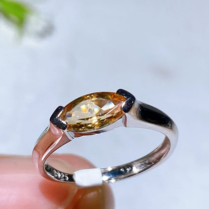 Adjustable S925 Crystal Healing Ring With Multi Gemstones