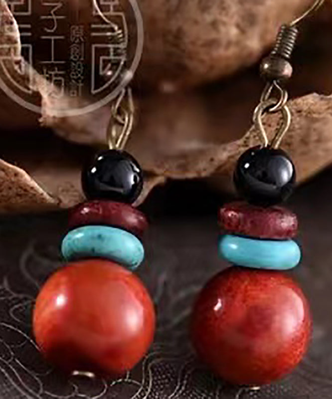 Style Wood Beads Drop Earrings