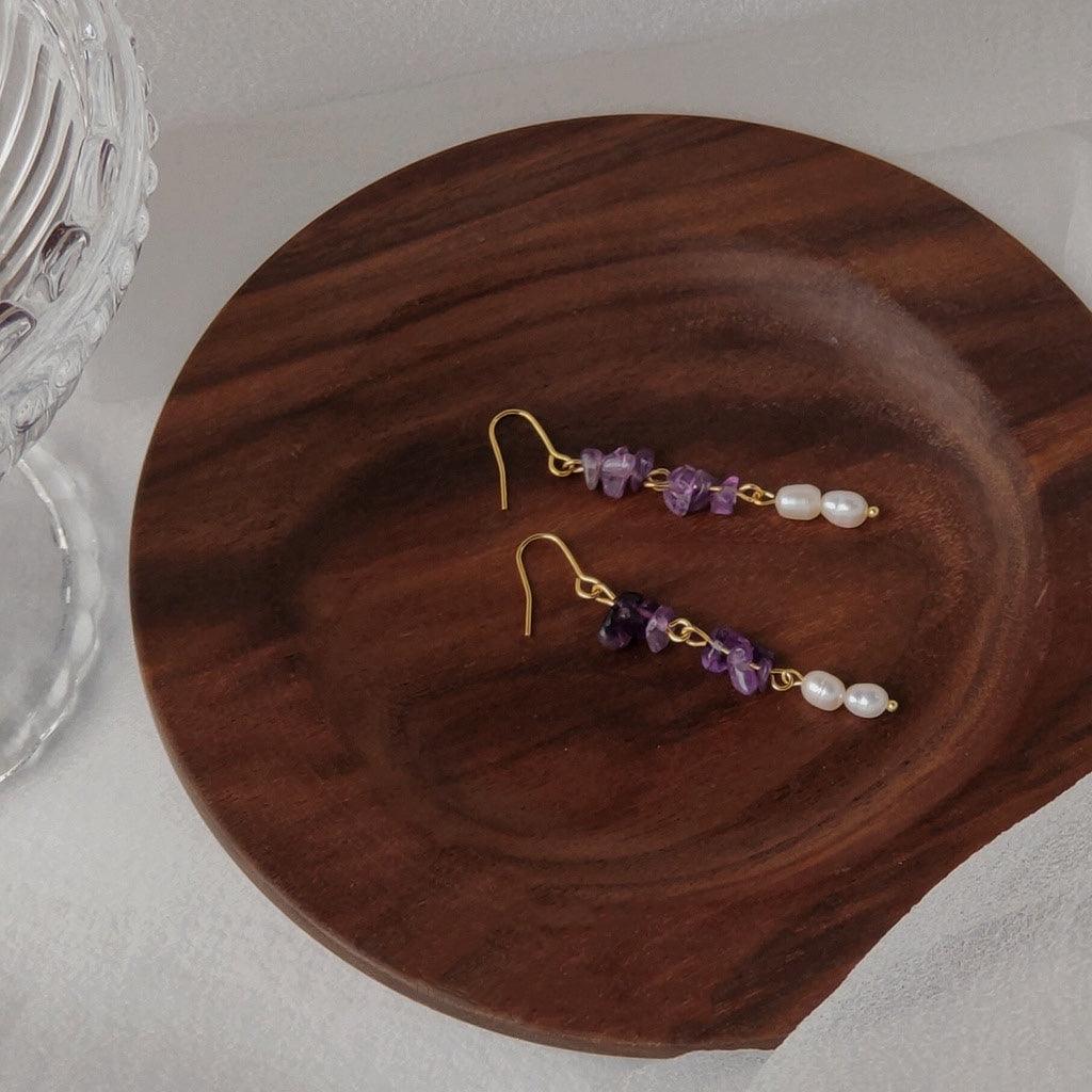 [] Rosemary Amethyst Earrings