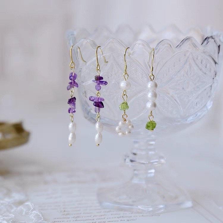 [] Rosemary Amethyst Earrings