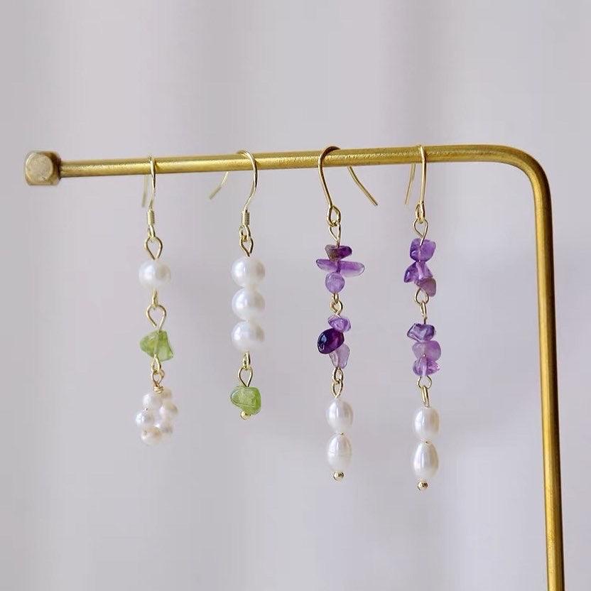 [] Rosemary Amethyst Earrings
