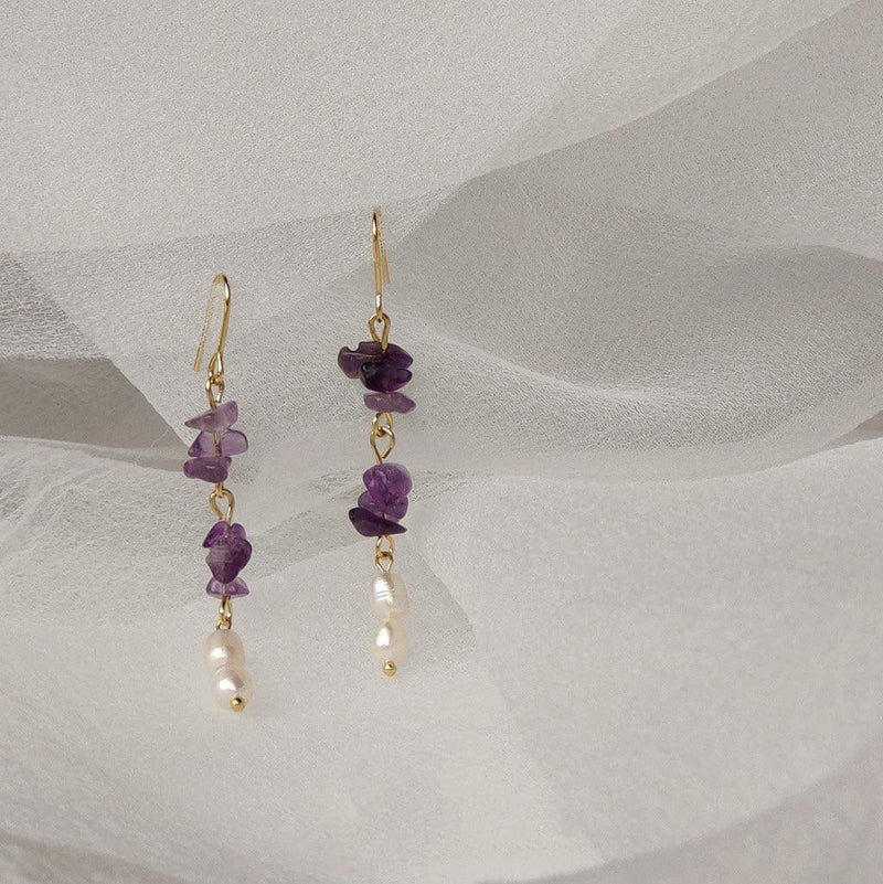 [] Rosemary Amethyst Earrings