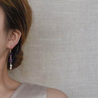 [] Rosemary Amethyst Earrings