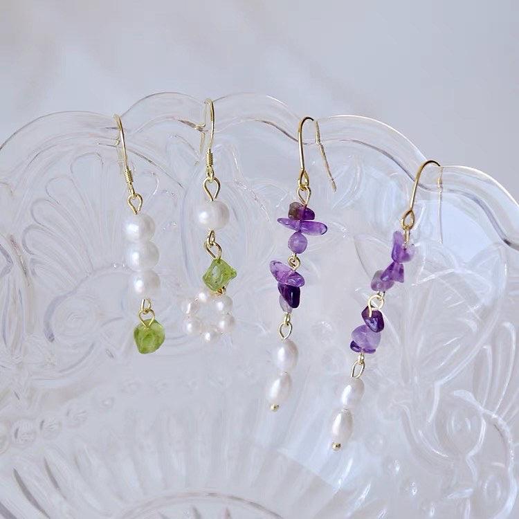 [] Rosemary Amethyst Earrings