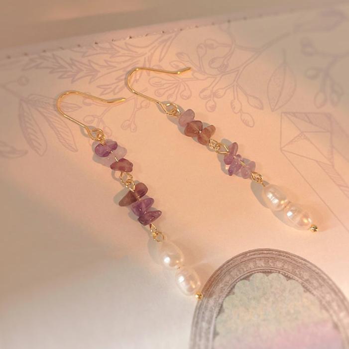 [] Rosemary Amethyst Earrings